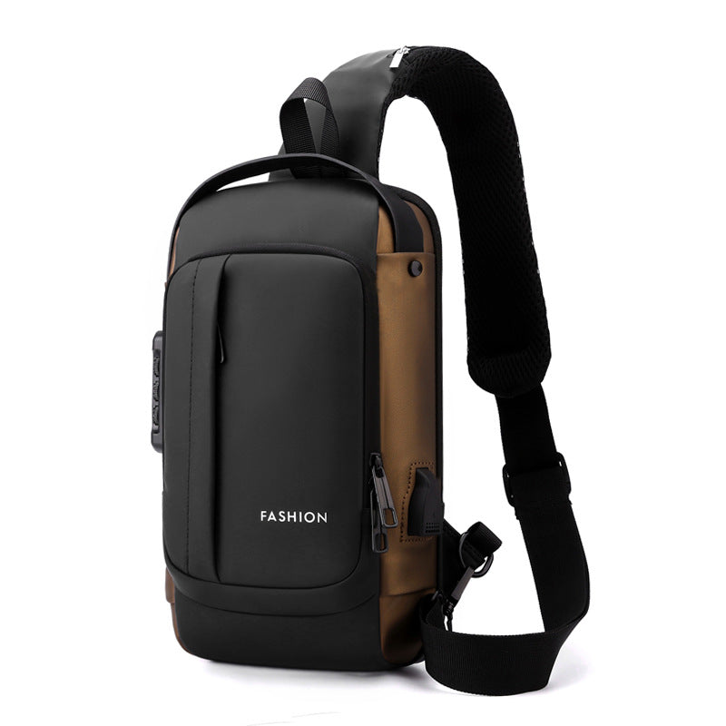 Men's Attractive Unique Graceful Motorcycle Password Men's Chest Bags