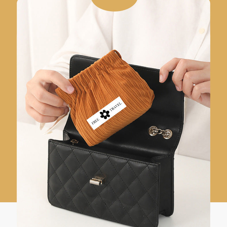 Automatic Closed Shrapnel Portable Corduroy Storage Bags