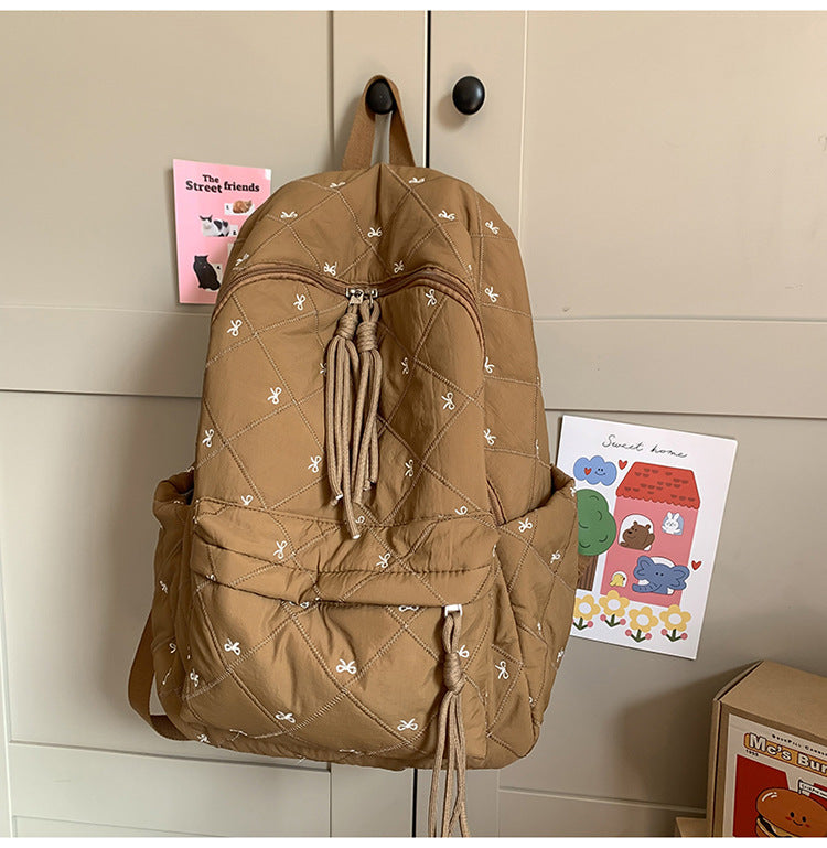Good-looking Female Korean College Class Commuter Simple Versatile Backpacks