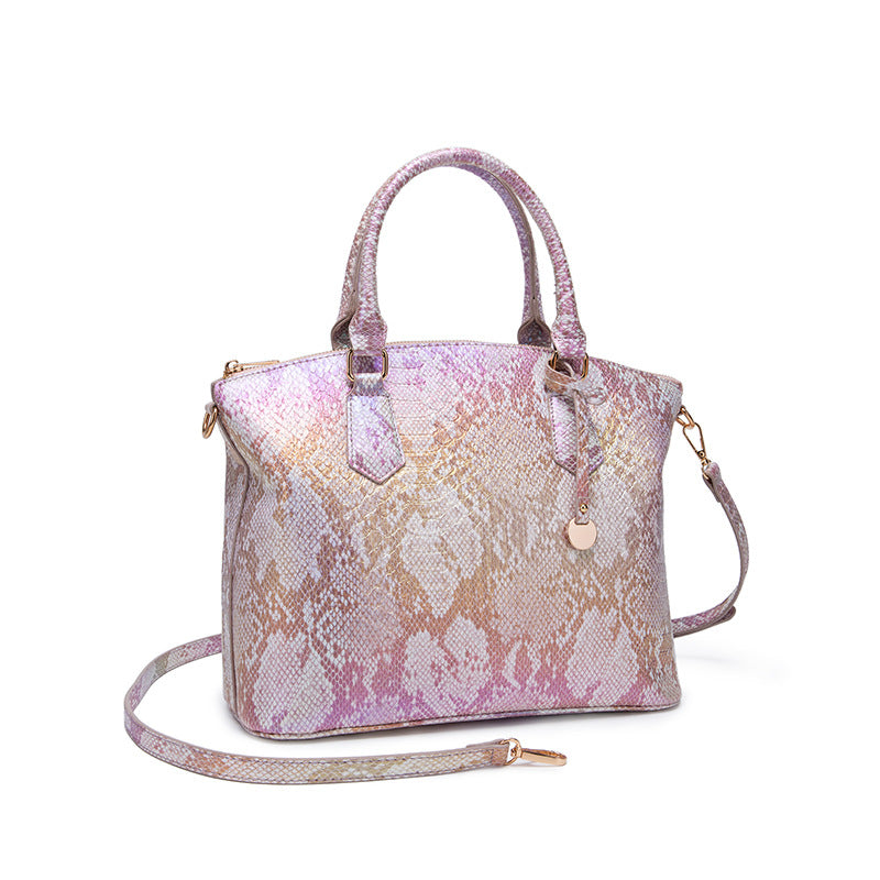 Women's Portable Retro Crocodile Pattern Brahmin Crossbody Bags