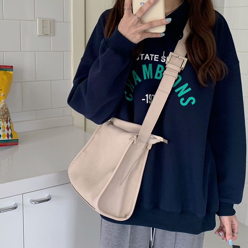 Women's Soft Leather Commuter Large Capacity Crossbody Bags