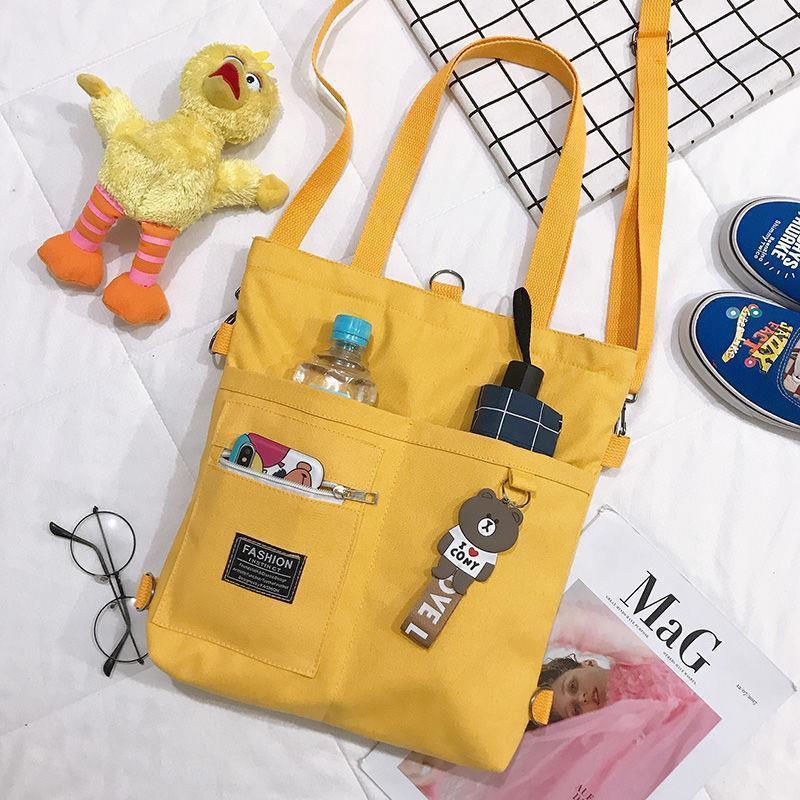 Female Korean Style Canvas Campus Cute Crossbody Bags