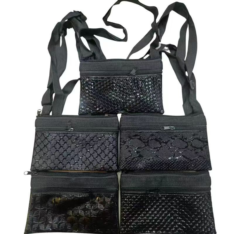 Popular Women's Beautiful Mobile Double Zipper Crossbody Bags