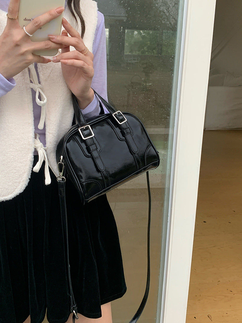 Women's Korean Niche Retro Black Fashion Handbags