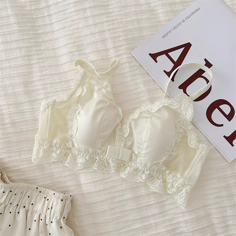 Women's Thin Underwear Comfortable Wireless Slimming Lace Lingerie Sets
