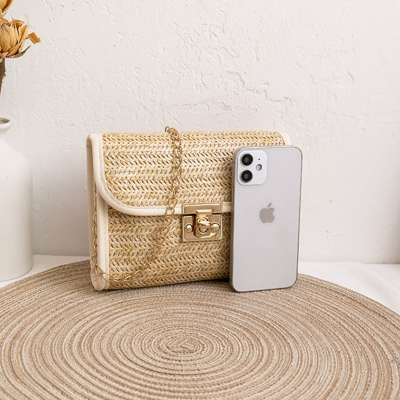 Comfortable Women's Straw Trendy Pouches Woven Crossbody Bags