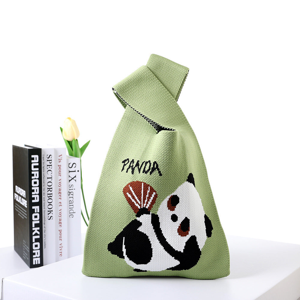 Back Panda Large Versatile Capacity Quarte Handbags