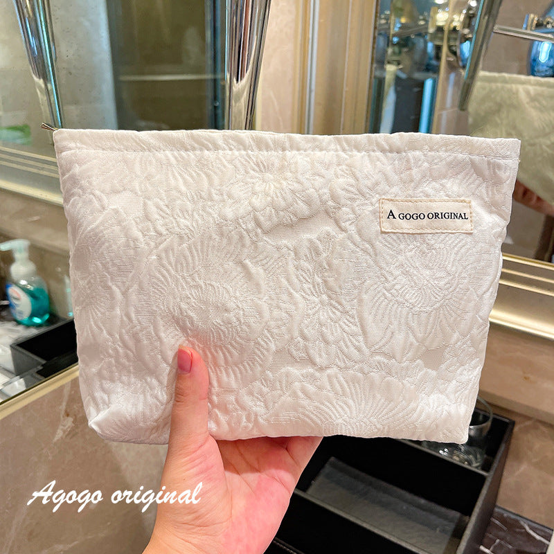 Elegant Hepburn Style Three-dimensional Printing Buggy Wash Makeup Bag