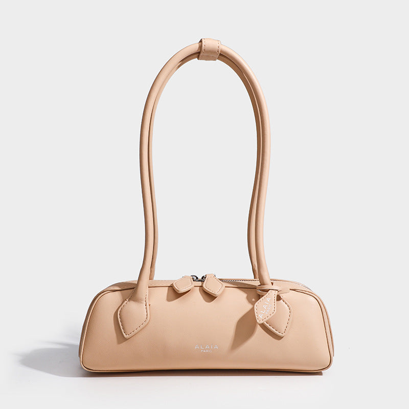 Women's Retro Fashionable Genuine Leather Sausage Dog Shoulder Bags