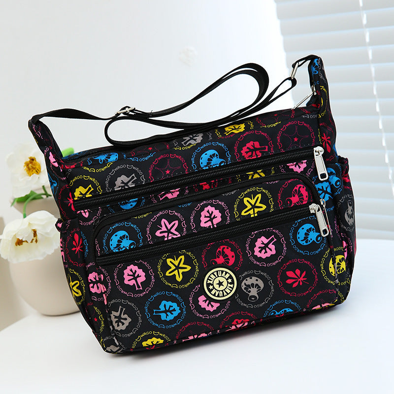 Women's Large Capacity Flower Cloth Oxford Canvas Shoulder Bags