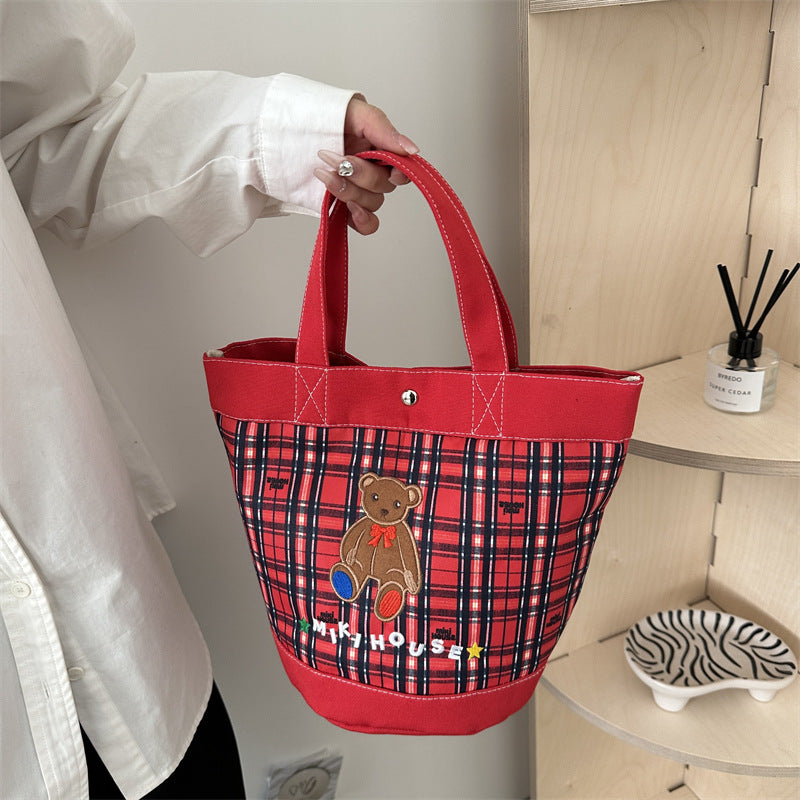 Winter Cartoon Bear Large Capacity Western Style Shoulder Bags