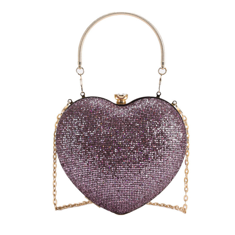 Women's Fashion Trendy Popular Dinner Elegant Heart Shoulder Bags