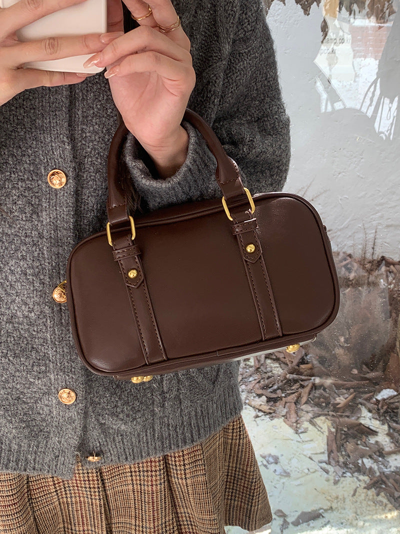 Women's Retro Commuter Korean Style Bowling Shoulder Bags