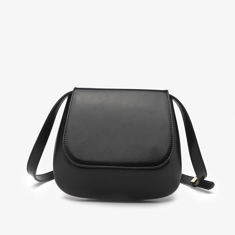 Women's Retro Brown Shell Design Saddle Large Crossbody Bags