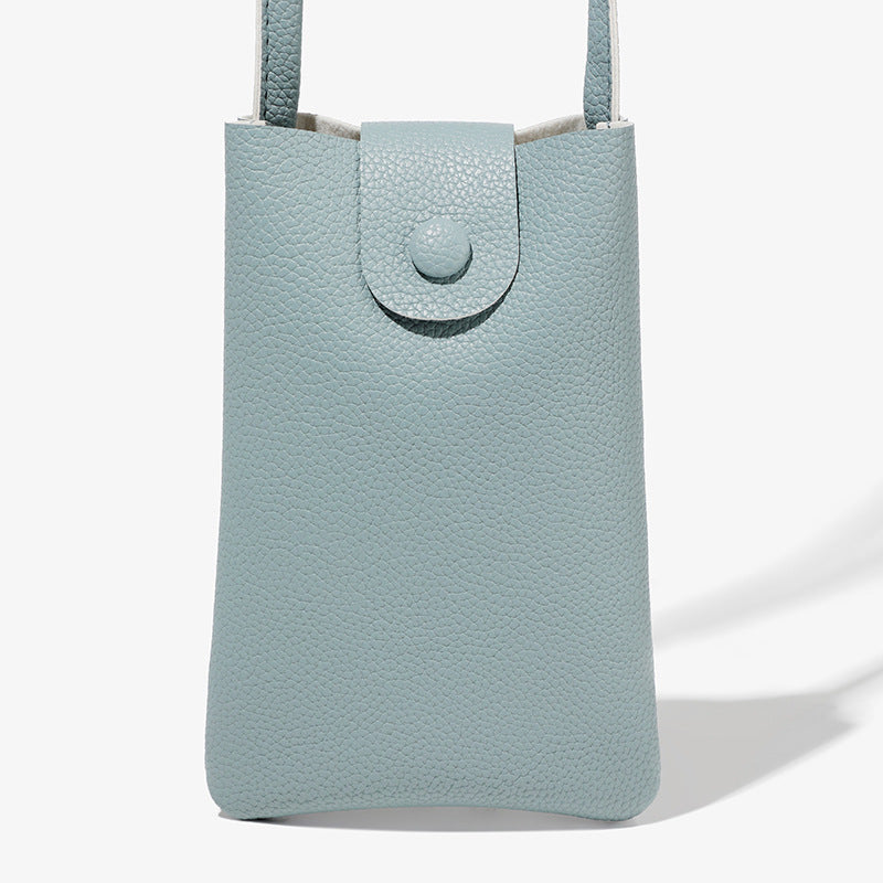 Women's Trendy Retro Textured Simple Mori Style Phone Bags
