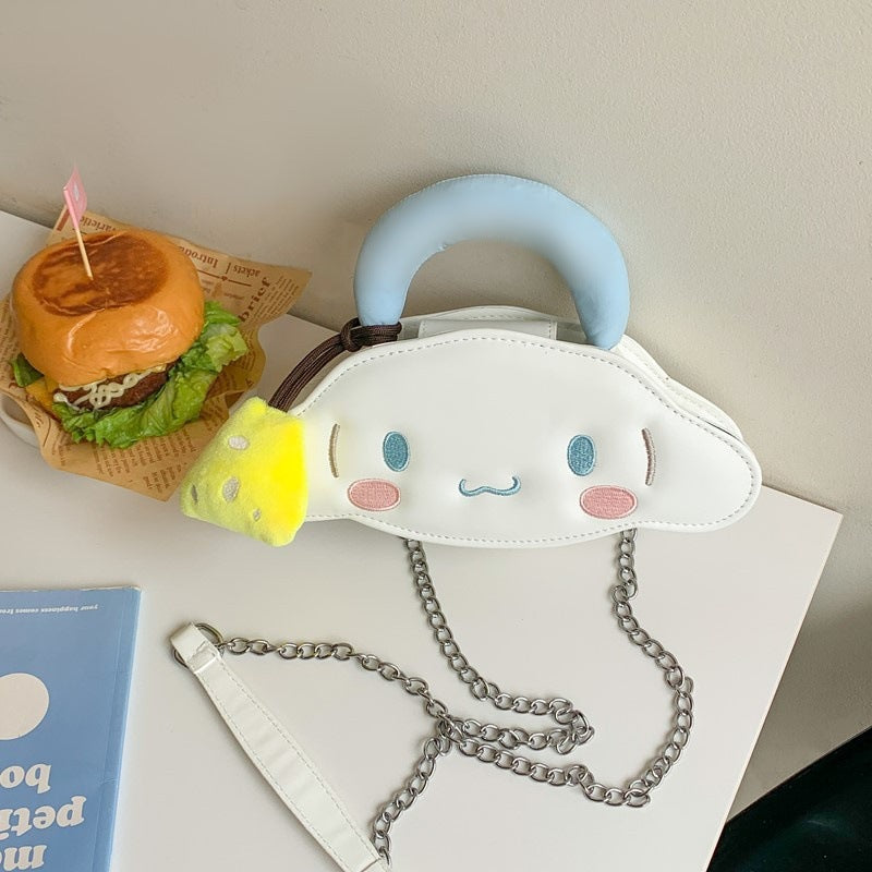 Cartoon Cute White Big Ear Dog Women's Shoulder Bag
