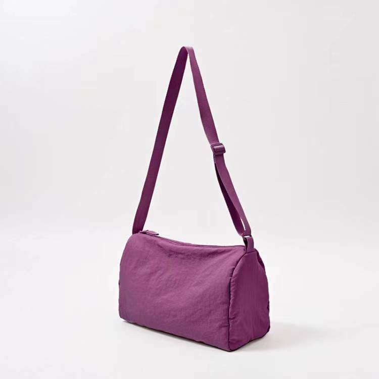 Nylon Fitness Female Solid Color Draping Crossbody Bags