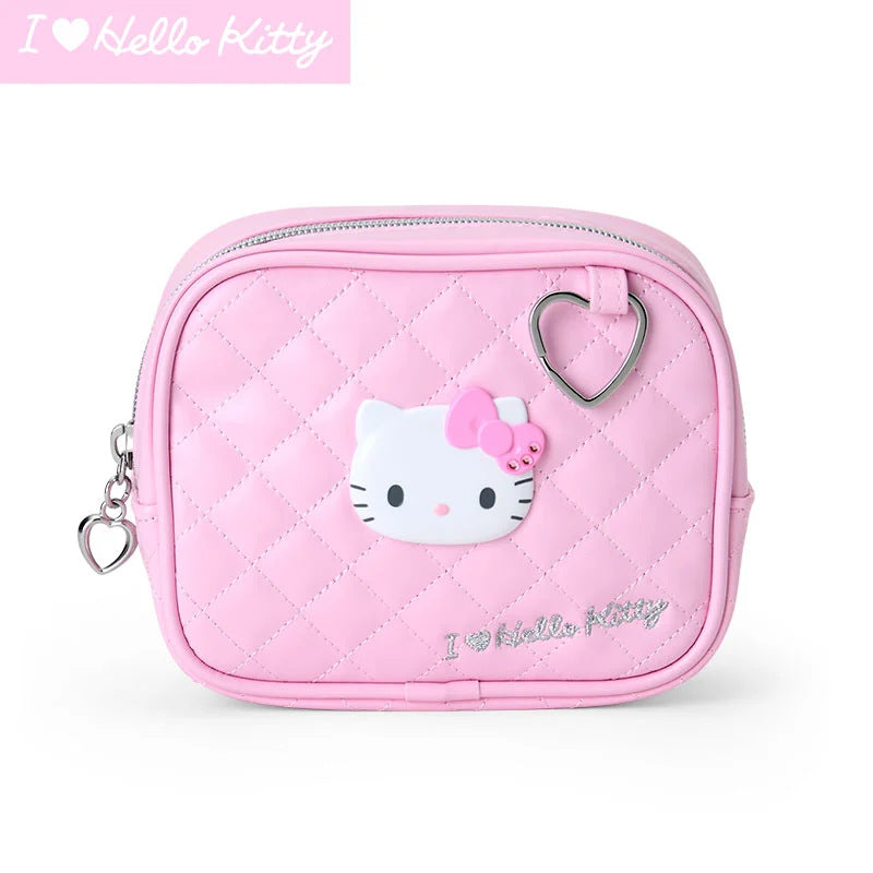 Cute Cat Storage Heart Rhombus Portable Makeup Bag