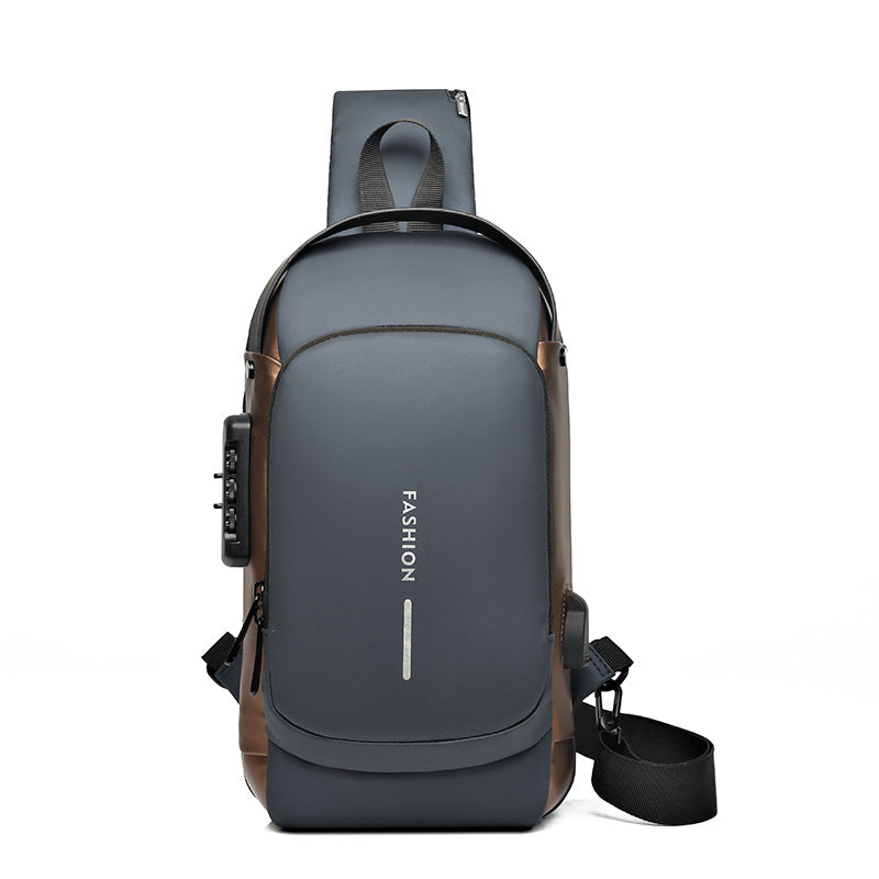 Men's Motorcycle Password Fashion Leisure Multifunctional Business Men's Chest Bags