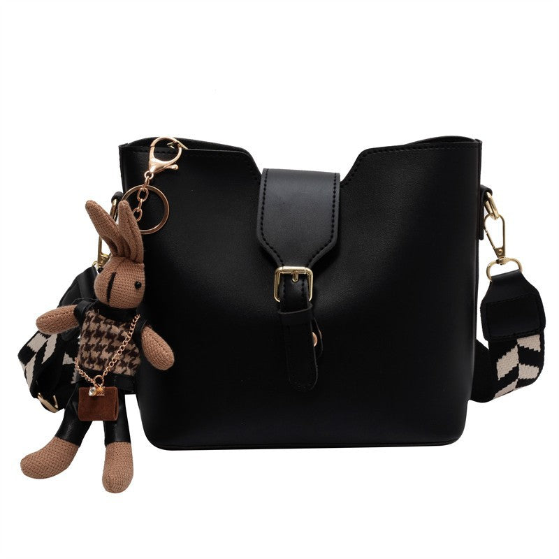 Women's Quality High-grade Wide Strap Contrast Color Crossbody Bags