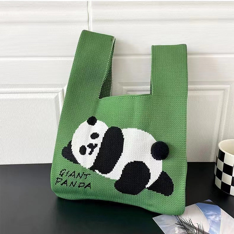 Treasure Series Panda Knitted Cute Souvenir Handbags