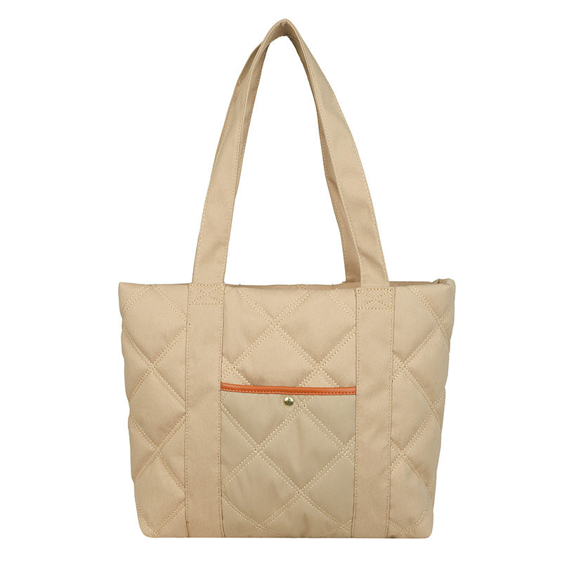 Women's Fashionable Down Simple Large Capacity Cotton Shoulder Bags