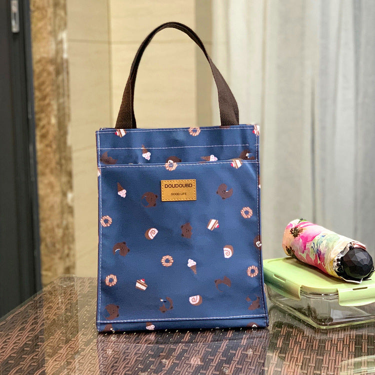 Korean Style Waterproof Lunch Box Commuter Make-up File Handbags