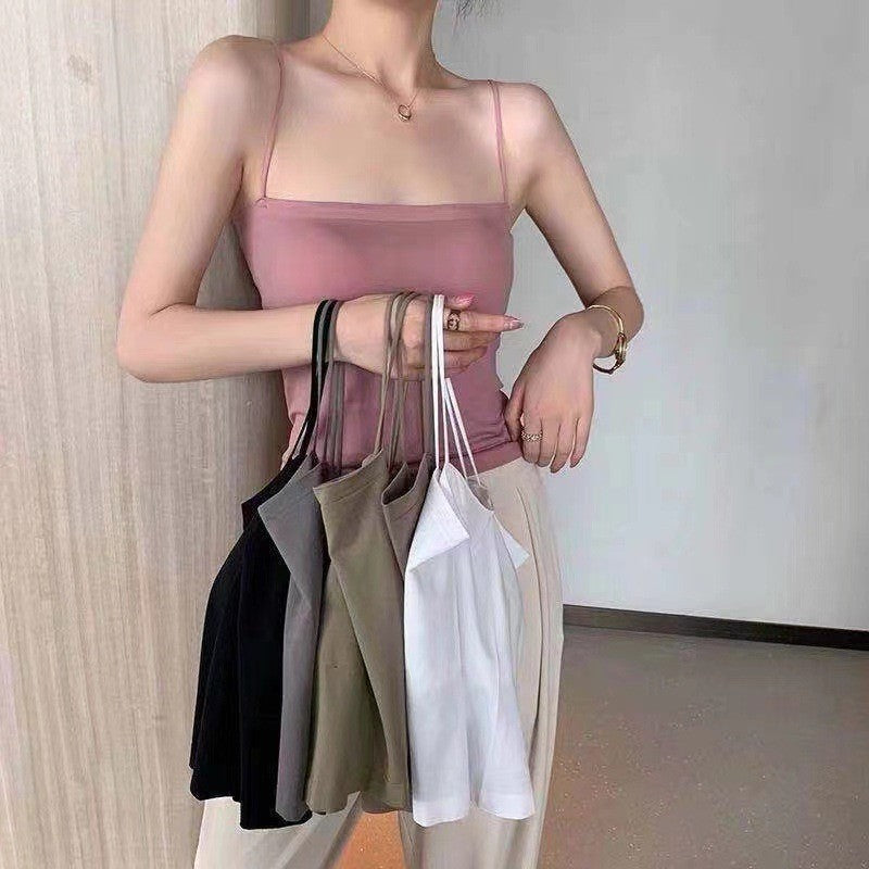 Hot With Chest Pad Fixed Cup Backless Bandeau Vest Tanks Camis