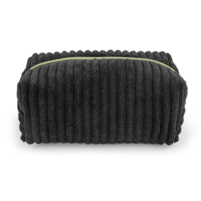 Bold Stripes Corduroy Plush Storage Large Bags