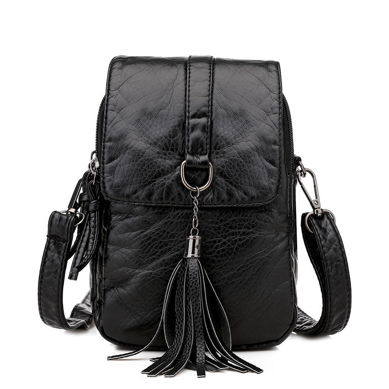 Women's Retro Soft Leather Textured Fashion Large Shoulder Bags