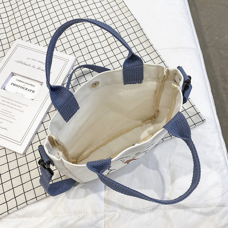 Style Bear Cute Canvas Female Stationery Crossbody Bags