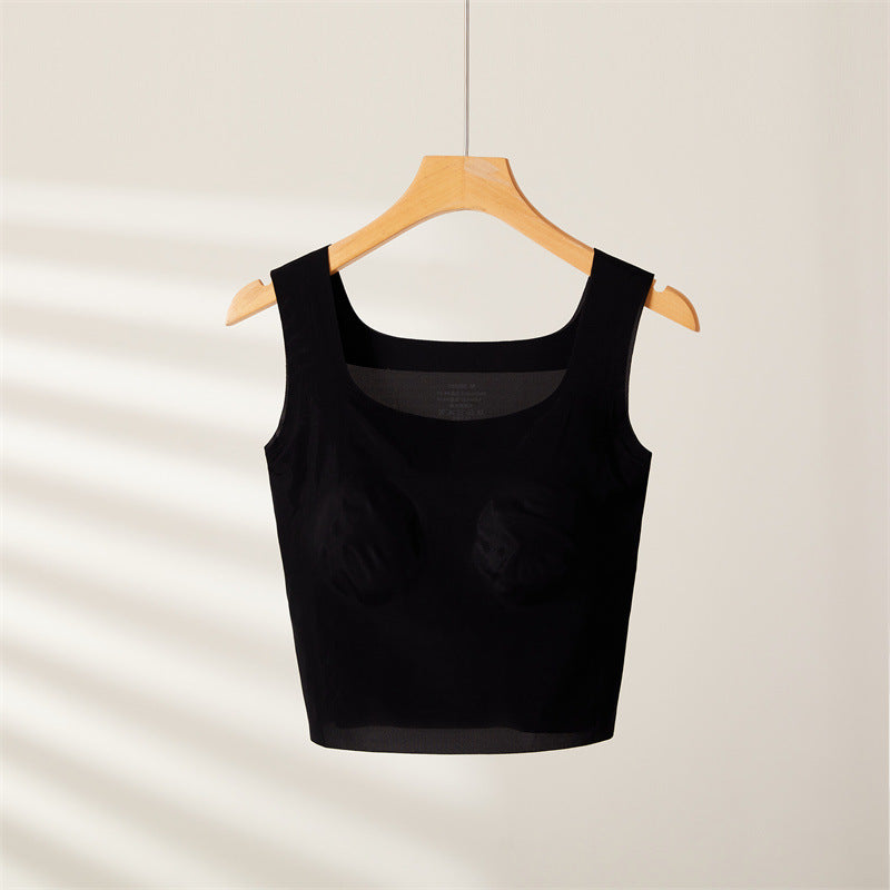 Women's Top Vest With Chest Pad Adjustable Shoulder Strap Bras