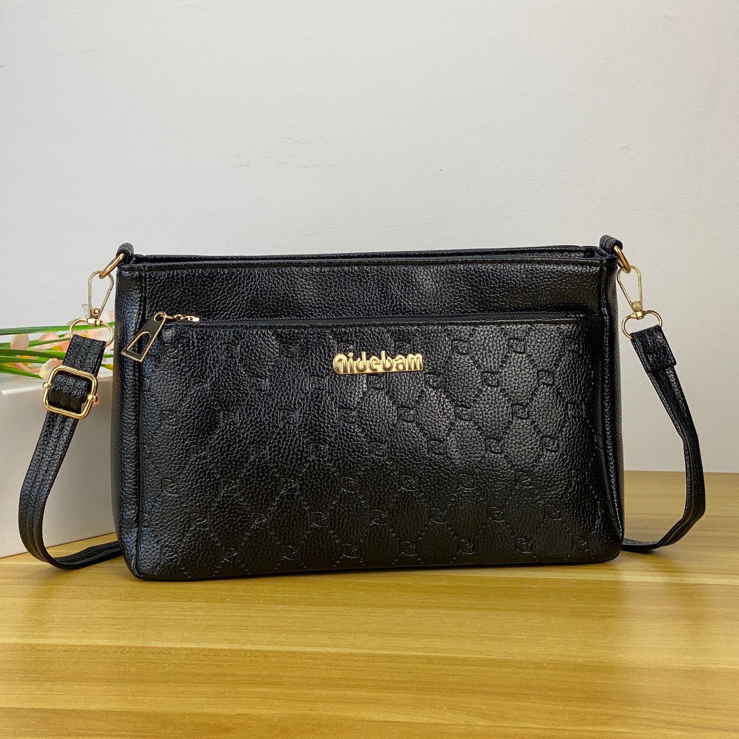 Women's Leather Wide Bottom Large Capacity Mother's Crossbody Bags