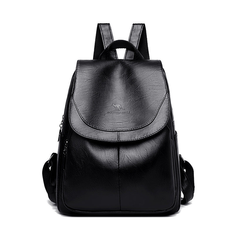 Women's Summer Fashion Soft Leather Large Capacity Backpacks