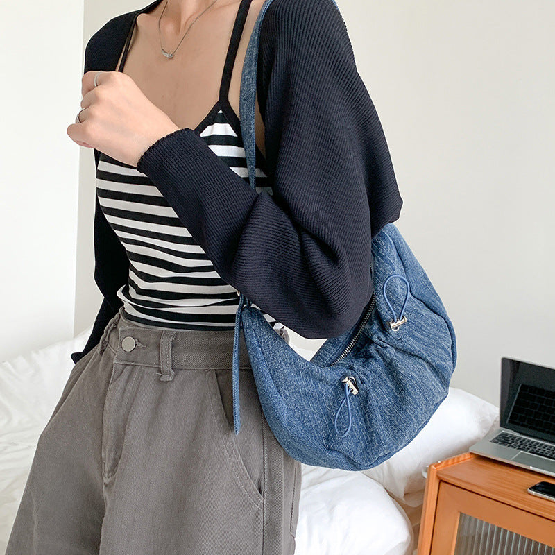 Women's One Design Personalized Tide Drawstring Ruffle Shoulder Bags