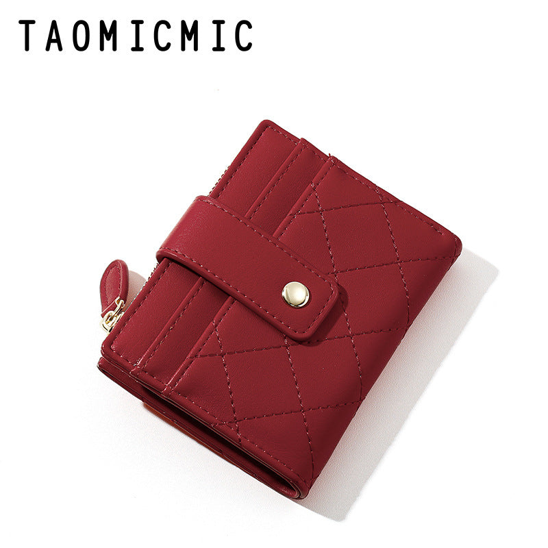 Zipper Korean Style Multiple Slots Fashion Coin Purses