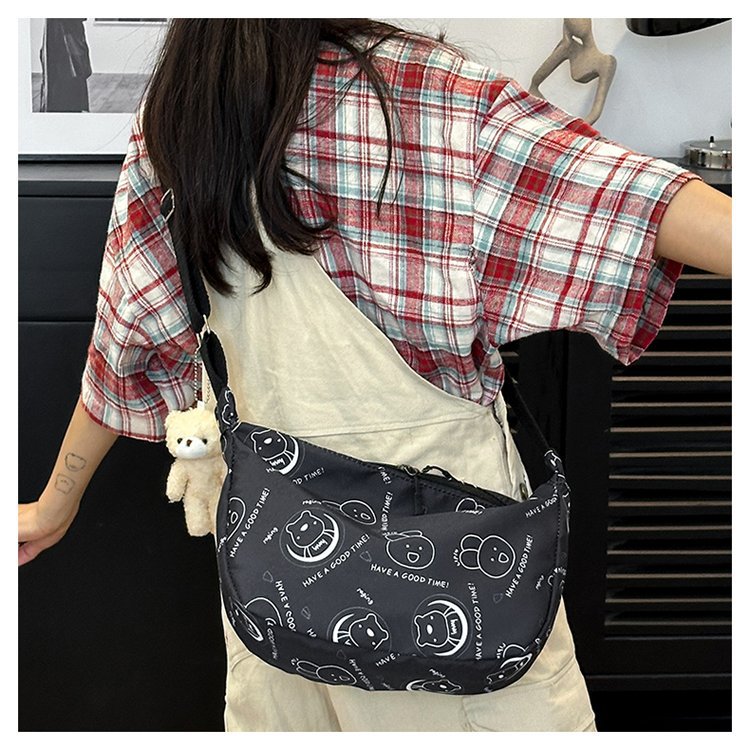 Women's Capacity Dumpling Retro Nylon For Class Crossbody Bags
