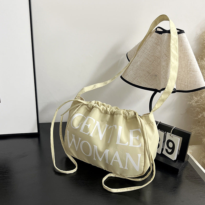 Thailand Drawstring Dumpling Printing Letter Underarm Bags