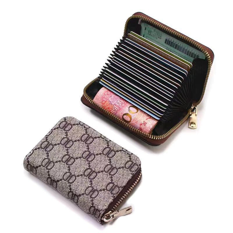 Men's Clearance Zipper Female Driving License Leather Card Holder