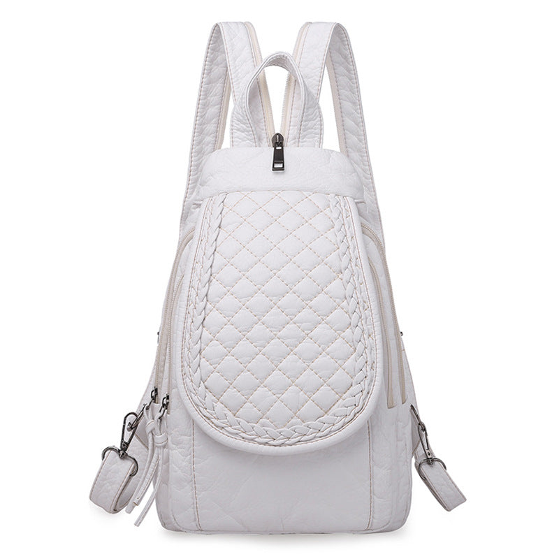 Women's Multifunctional Washed Soft Leather Korean Bags