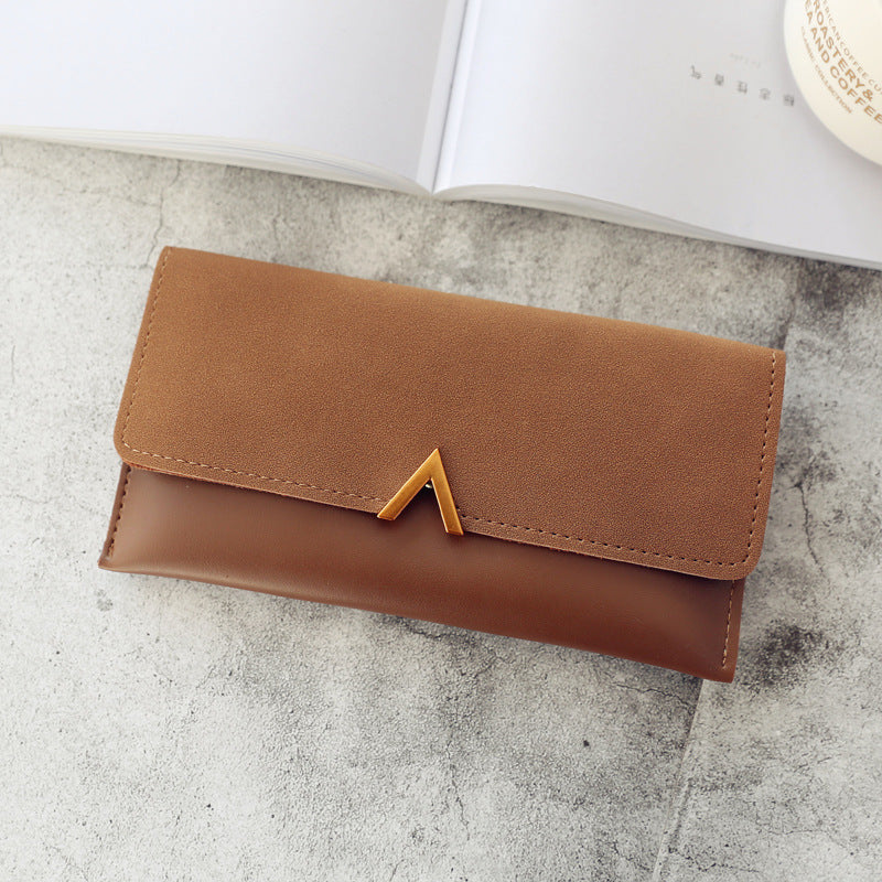 Women's Long Clutch Solid Color Simple Zipper Ladies Wallets
