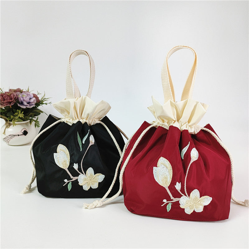 Versatile Embroidered Vintage Silk Cloth Mobile Handbags