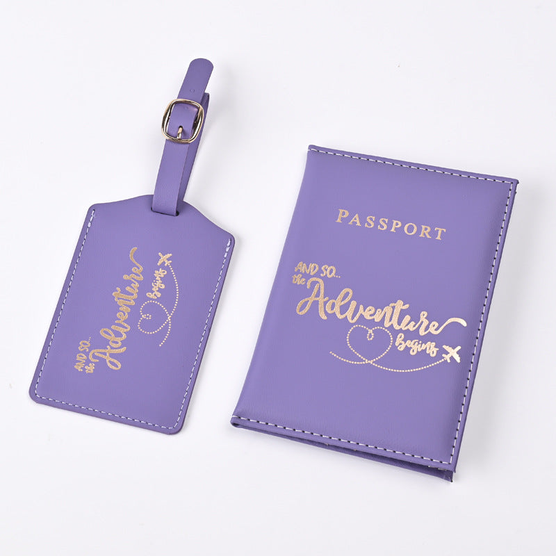 Brave Adventure Bronzing Passport Cover Ticket Luggage
