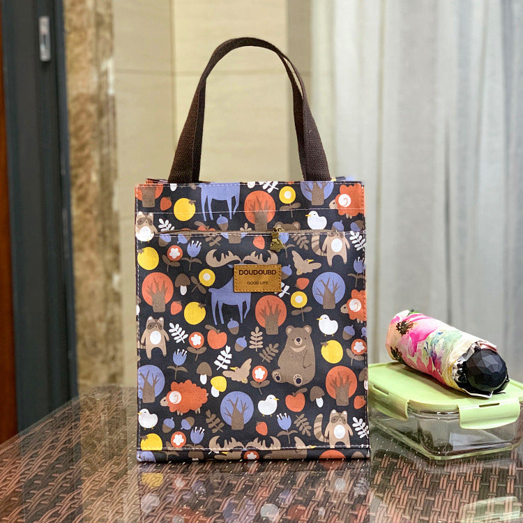 Korean Style Waterproof Lunch Box Commuter Make-up File Handbags