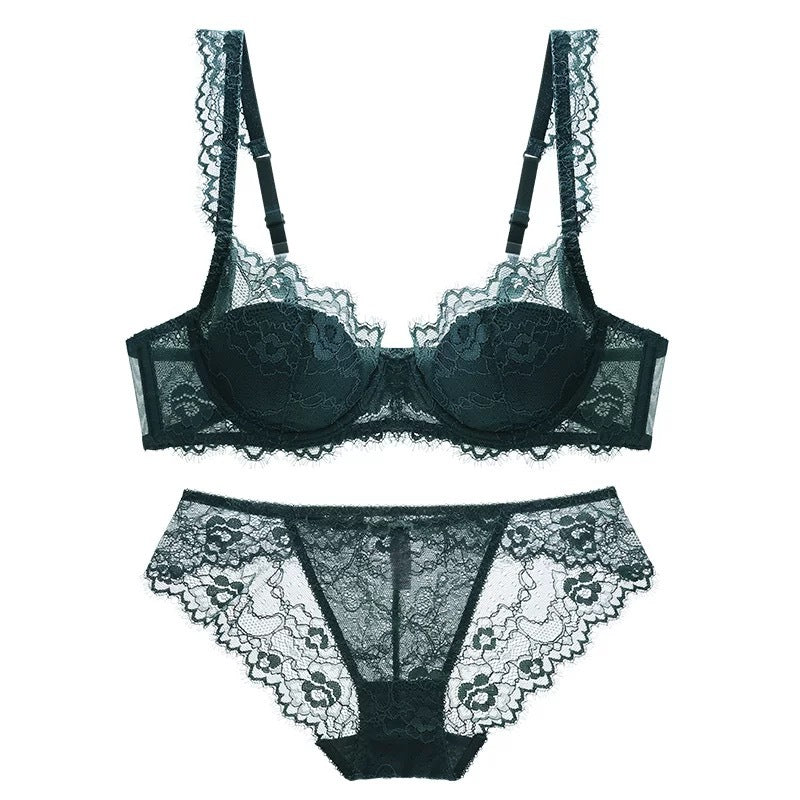 Women's Underwear Sexy Thin Cotton Transparent Lace Lingerie Sets