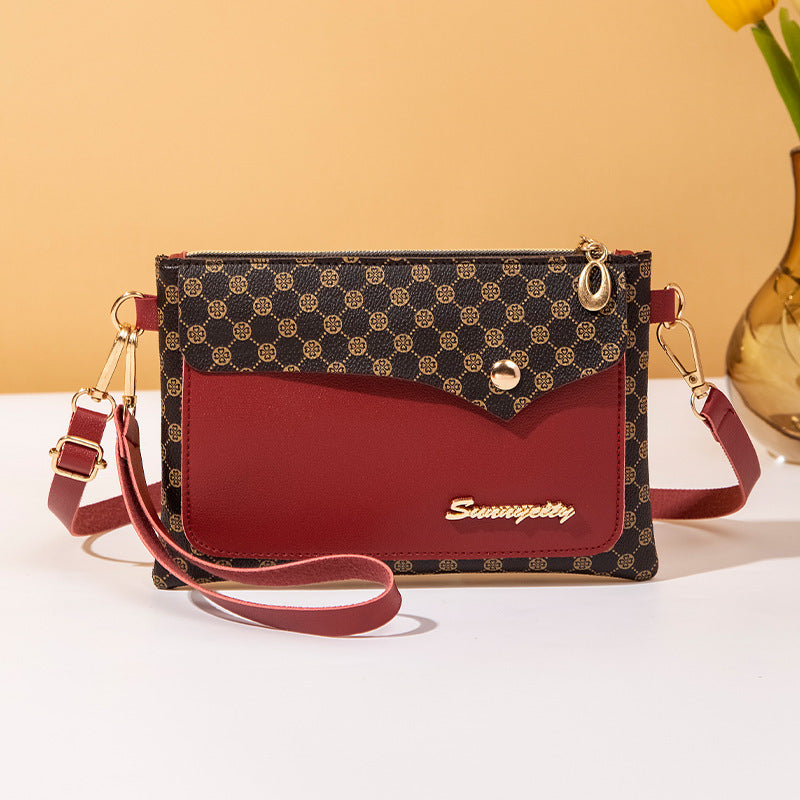 Women's Fashion Multifunctional Clutch Contrast Color Women's Messenger Bag