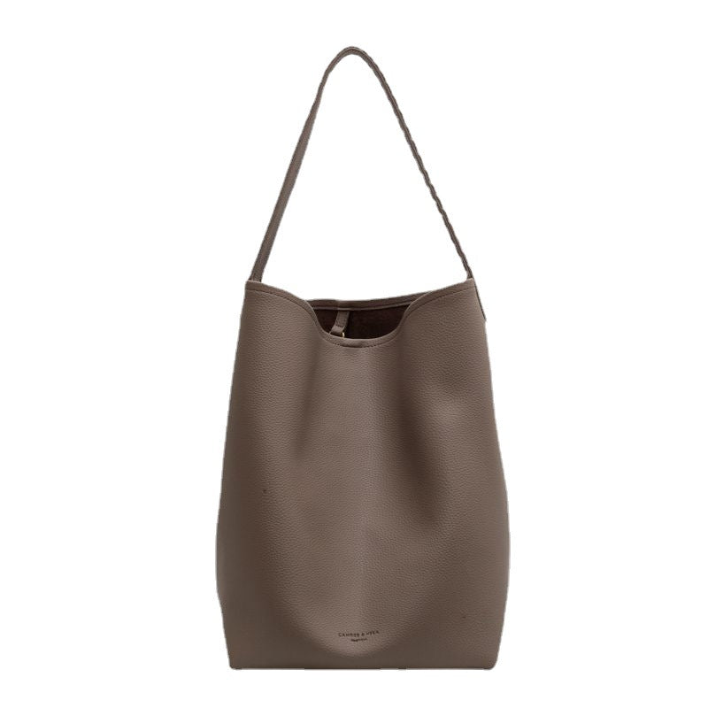 Women's Soft Leather Sense Big Autumn Fashion Commuter Large Shoulder Bags