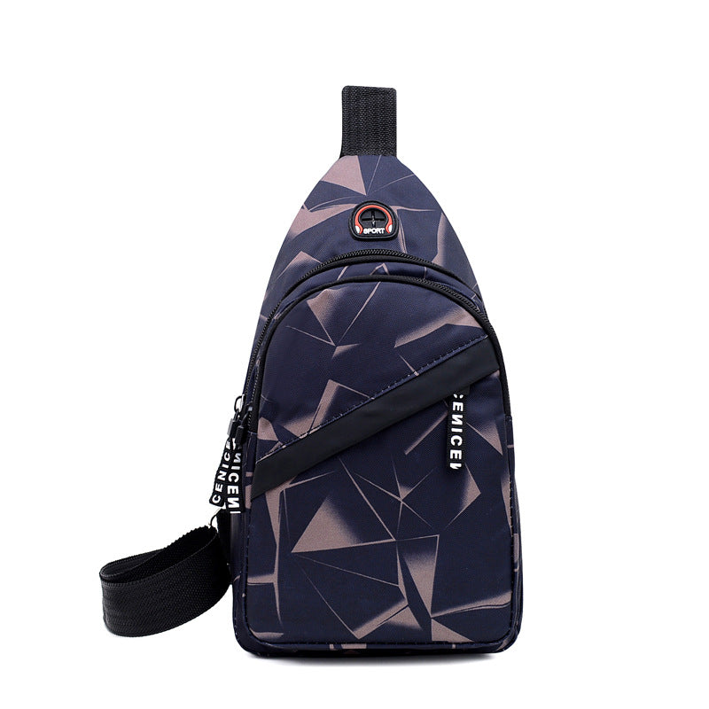 Men's Creative Earphone Outing Leisure Business Men's Chest Bags
