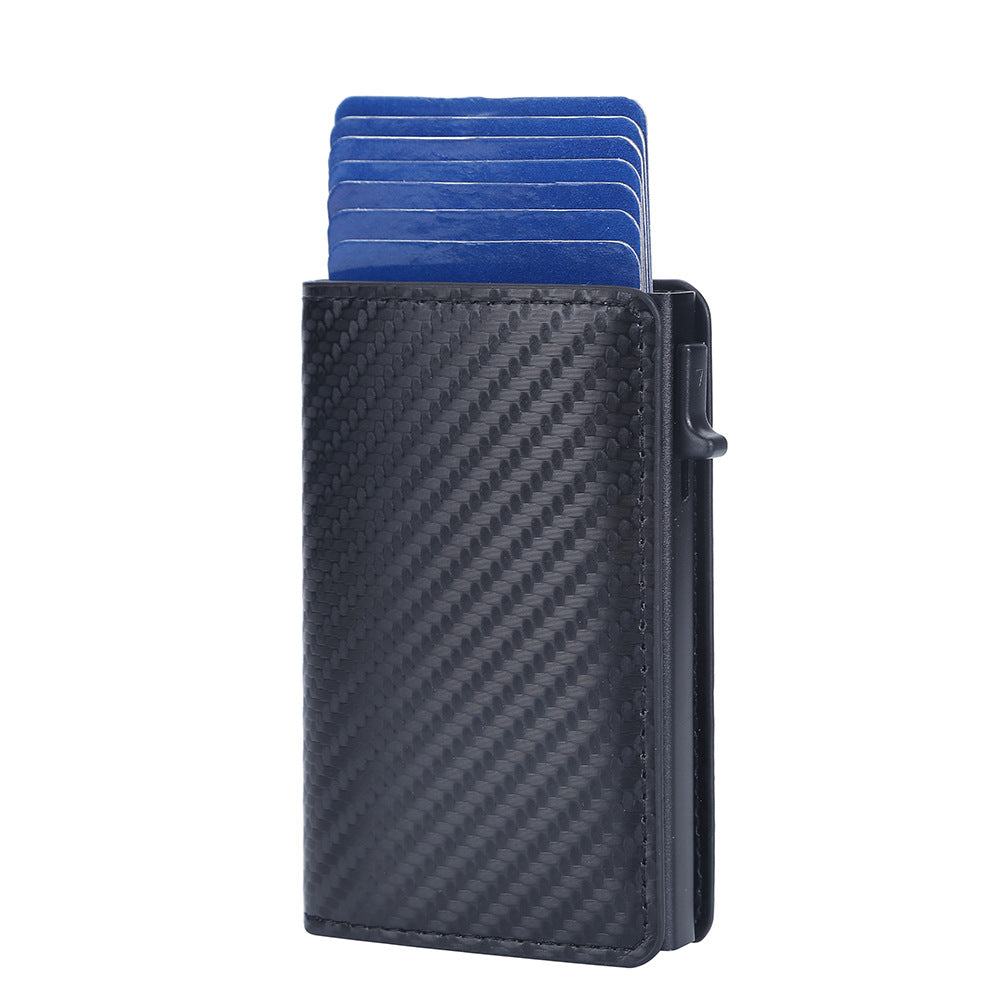 Men's Multiple Slots Side Push Aluminum Box Sleeve Card Holder