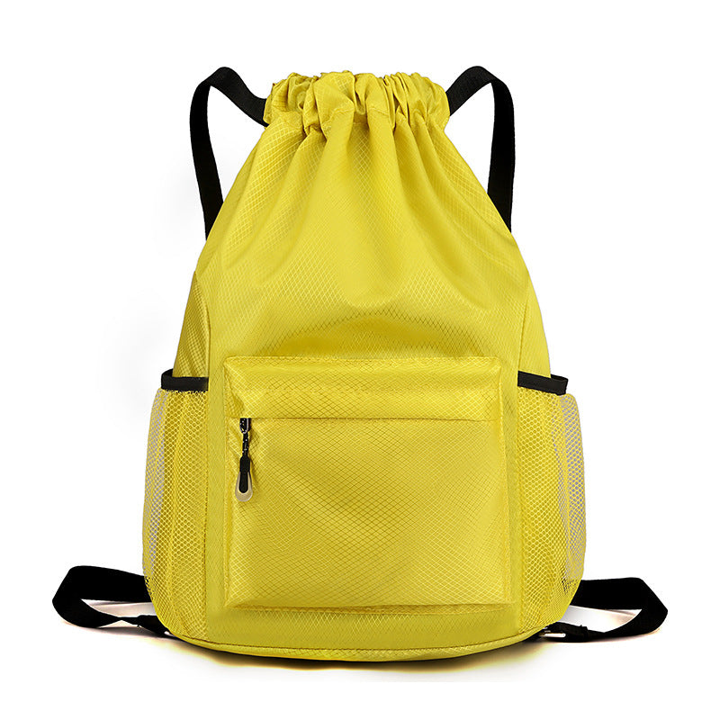 Women's Canvas Simple Solid Color Drawstring Advertising Backpacks